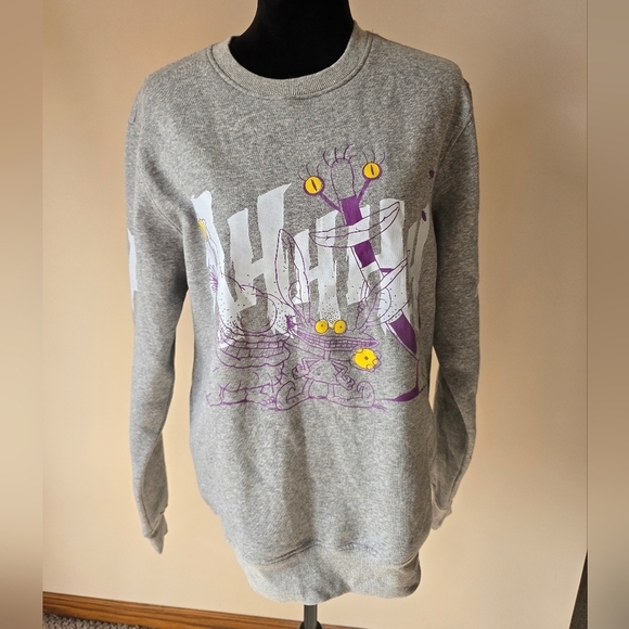 NWT Nickelodeon Aah Real Monsters Gray Adult Sweatshirt Size M. - Picture 1 of 10